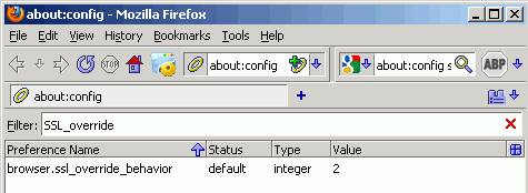 FIX SSL config in FireFox
